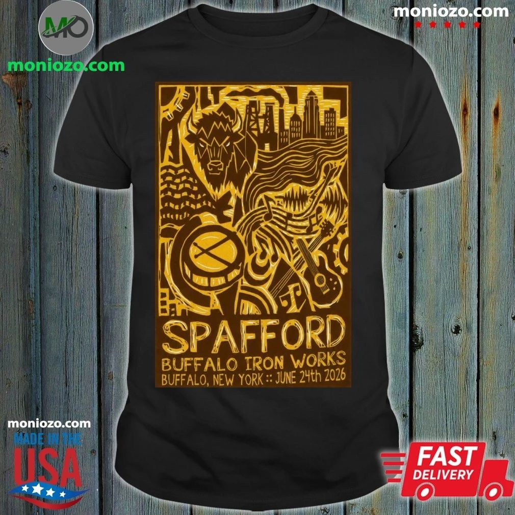 Spafford Buffalo Concert Tour 2026 June 24 Buffalo Iron Works Poster Shirt
