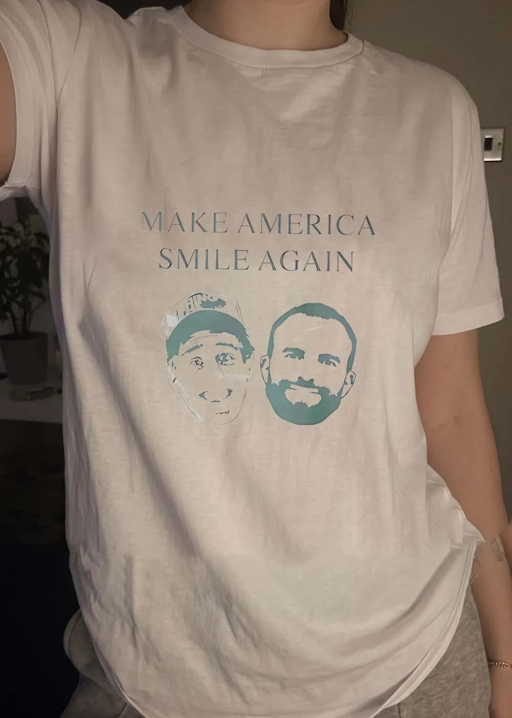 Tanner Smith and Connor Tomlinson make America smile again shirt
