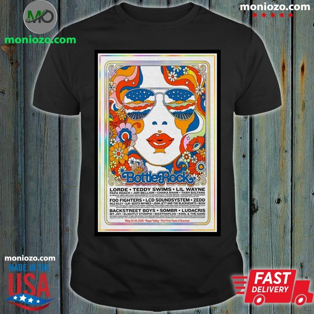 BottleRock May 22-26 2026 Napa Valley Poster Shirt
