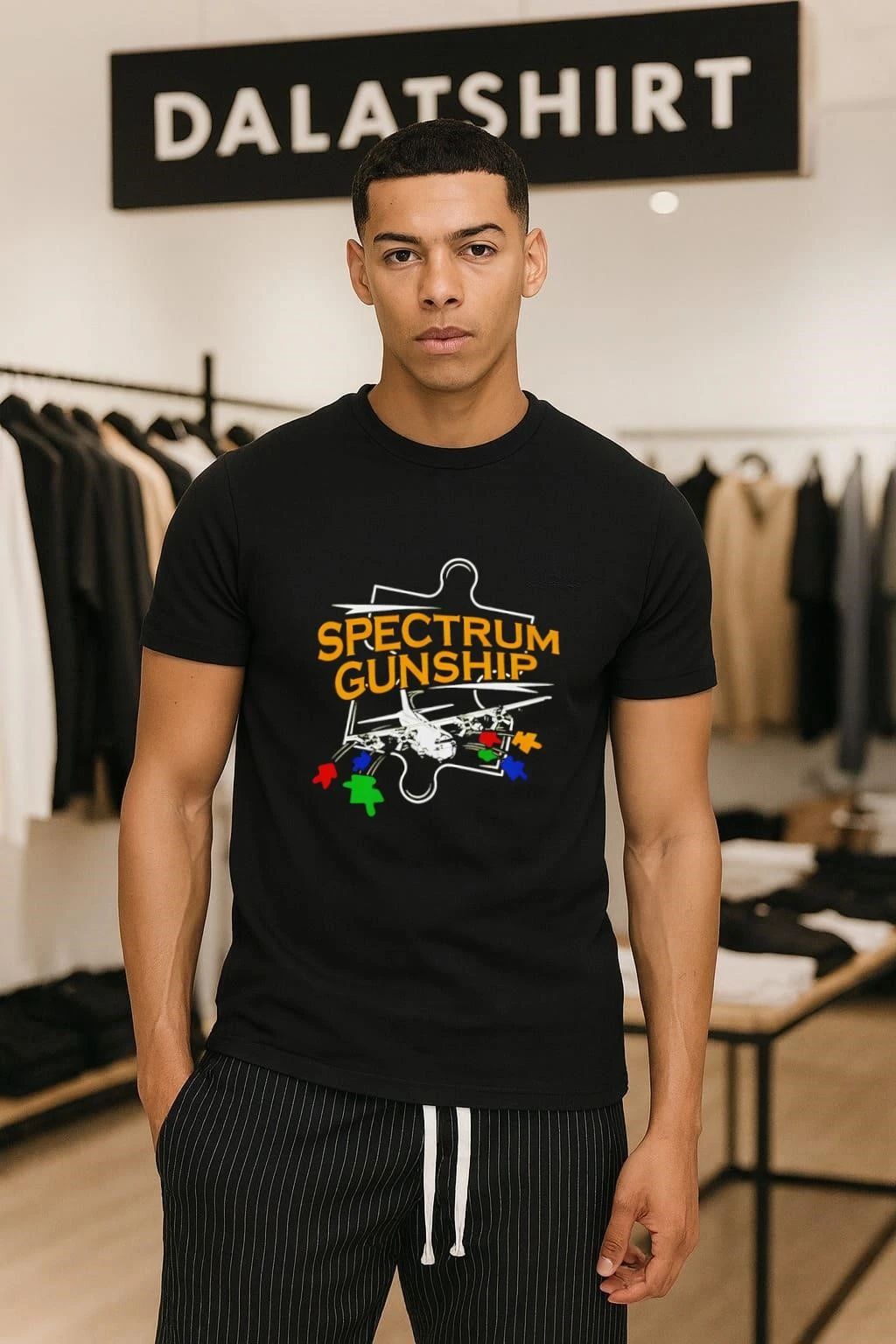 Spectrum Gunship AC-130 Plane Puzzle Piece Military shirt