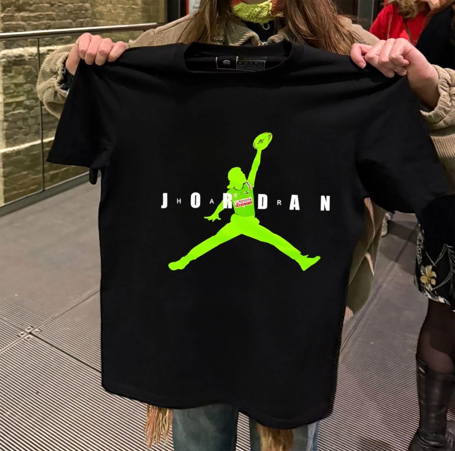 Jhoardan Jumpman Style Rugby Player Canberra Raiders T-Shirt