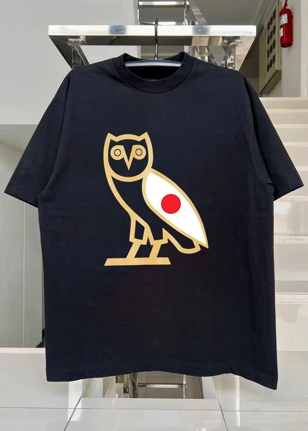OVO Owl Japan Flag shirt