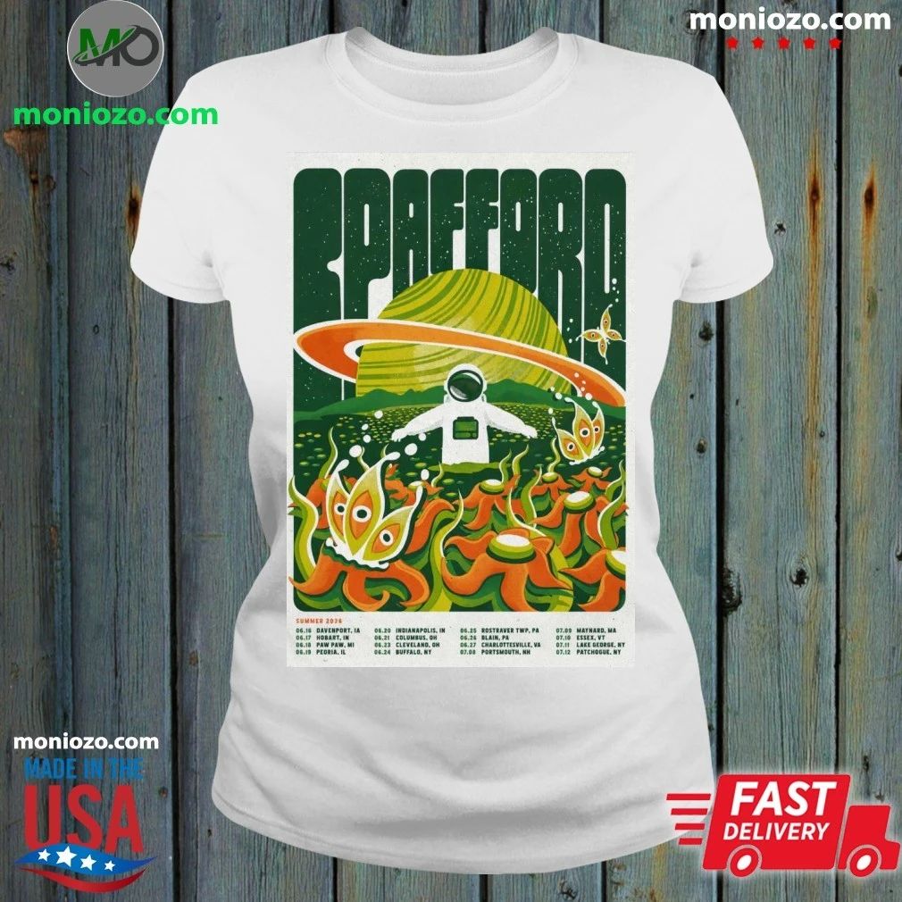 Original Spafford Summer Tour 26 Poster T-Shirt