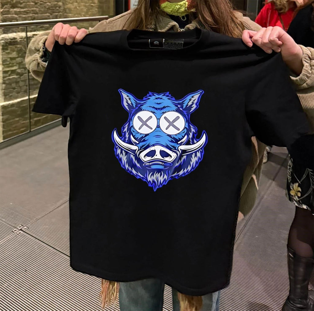 Blue Boar Wild Hog KAWS Style X-Eyes shirt