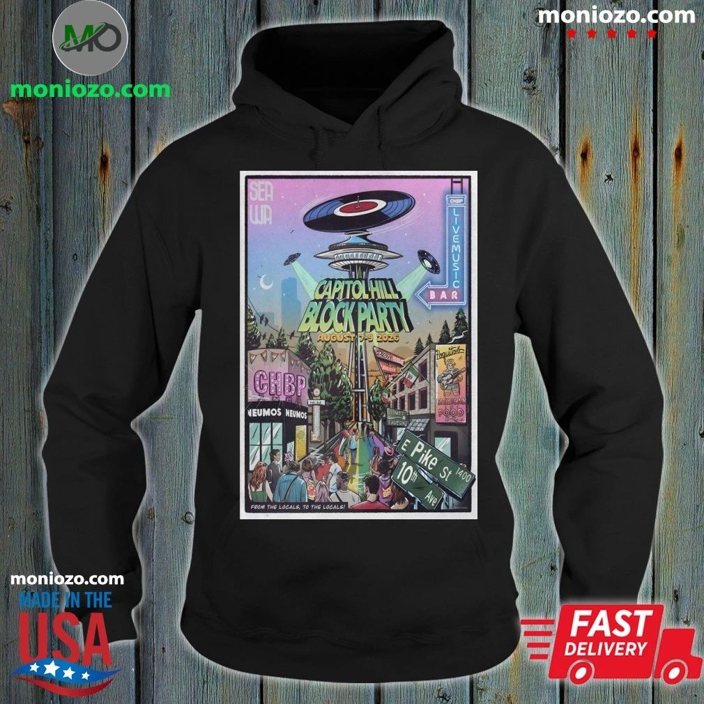 Original Capitol Hill Block Party Seattle WA 8 7-8 9 2026 Poster Shirt