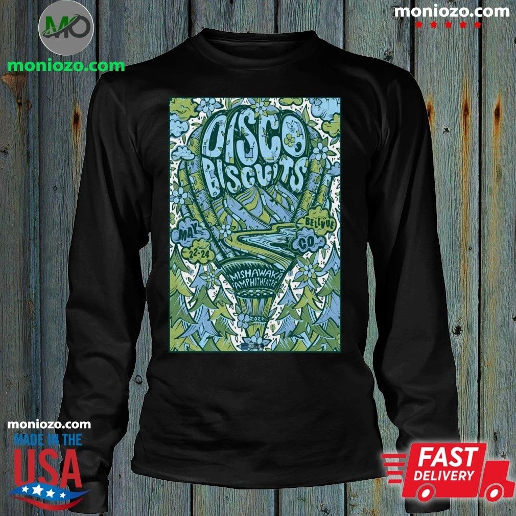 Original The Disco Biscuits 5 22-5 24 2026 Bellvue CO Poster Shirt
