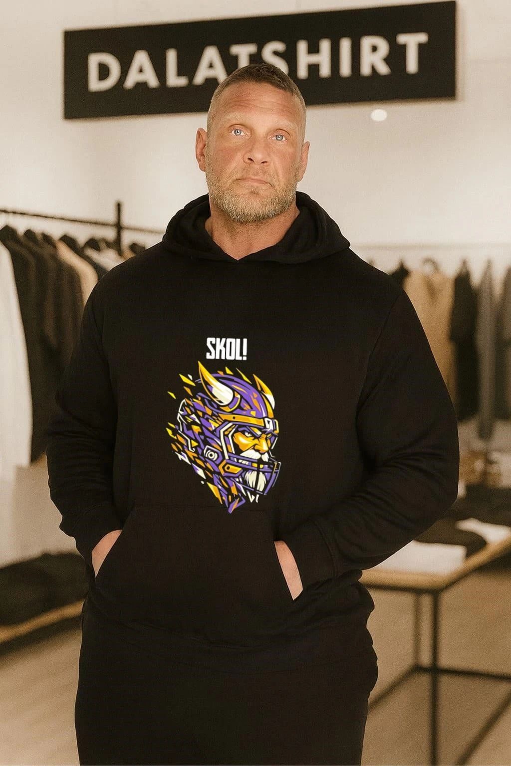 Skol Viking Football Warrior helmet shirt