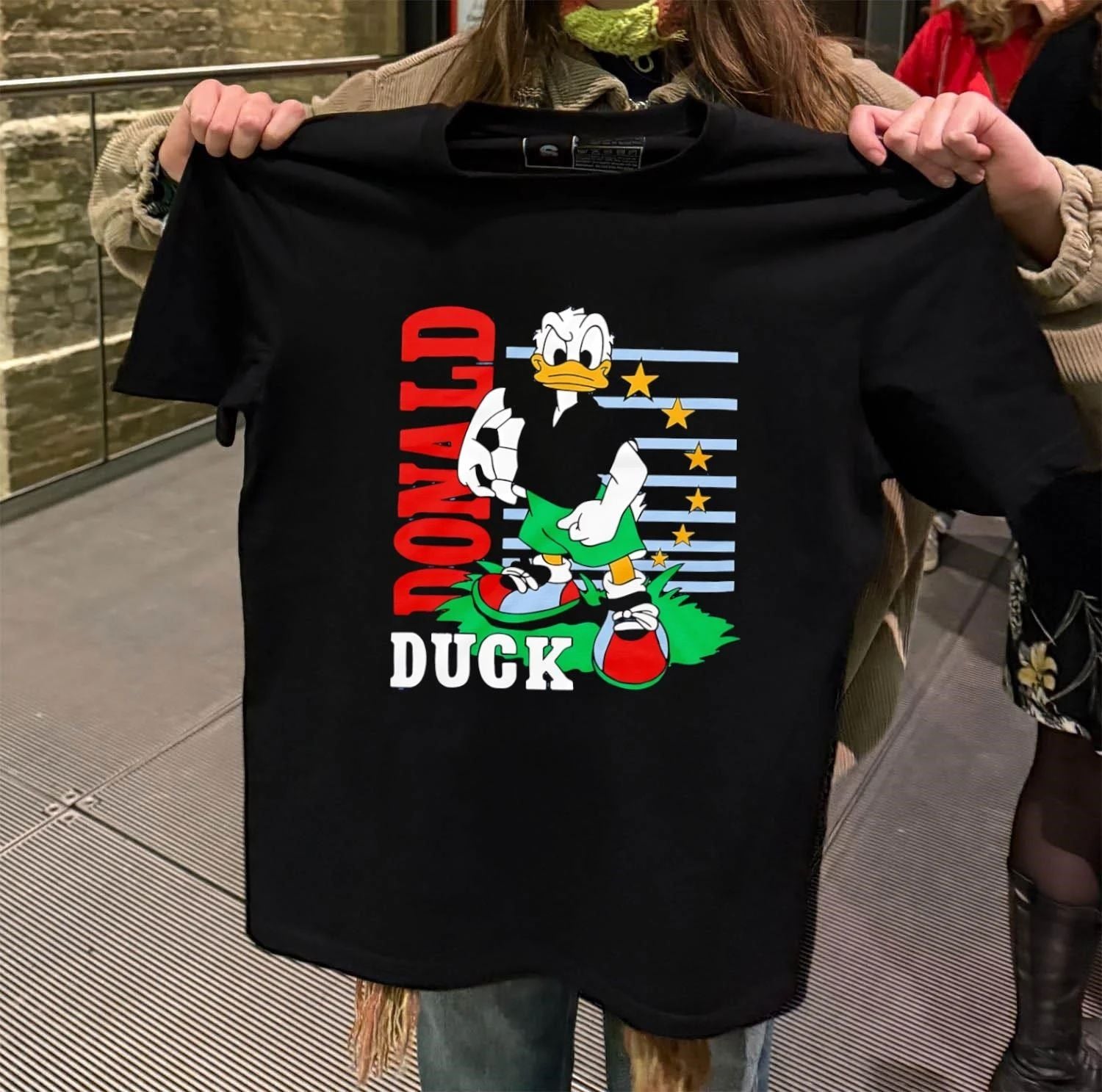 Donald Duck Soccer cartoon funny shirt