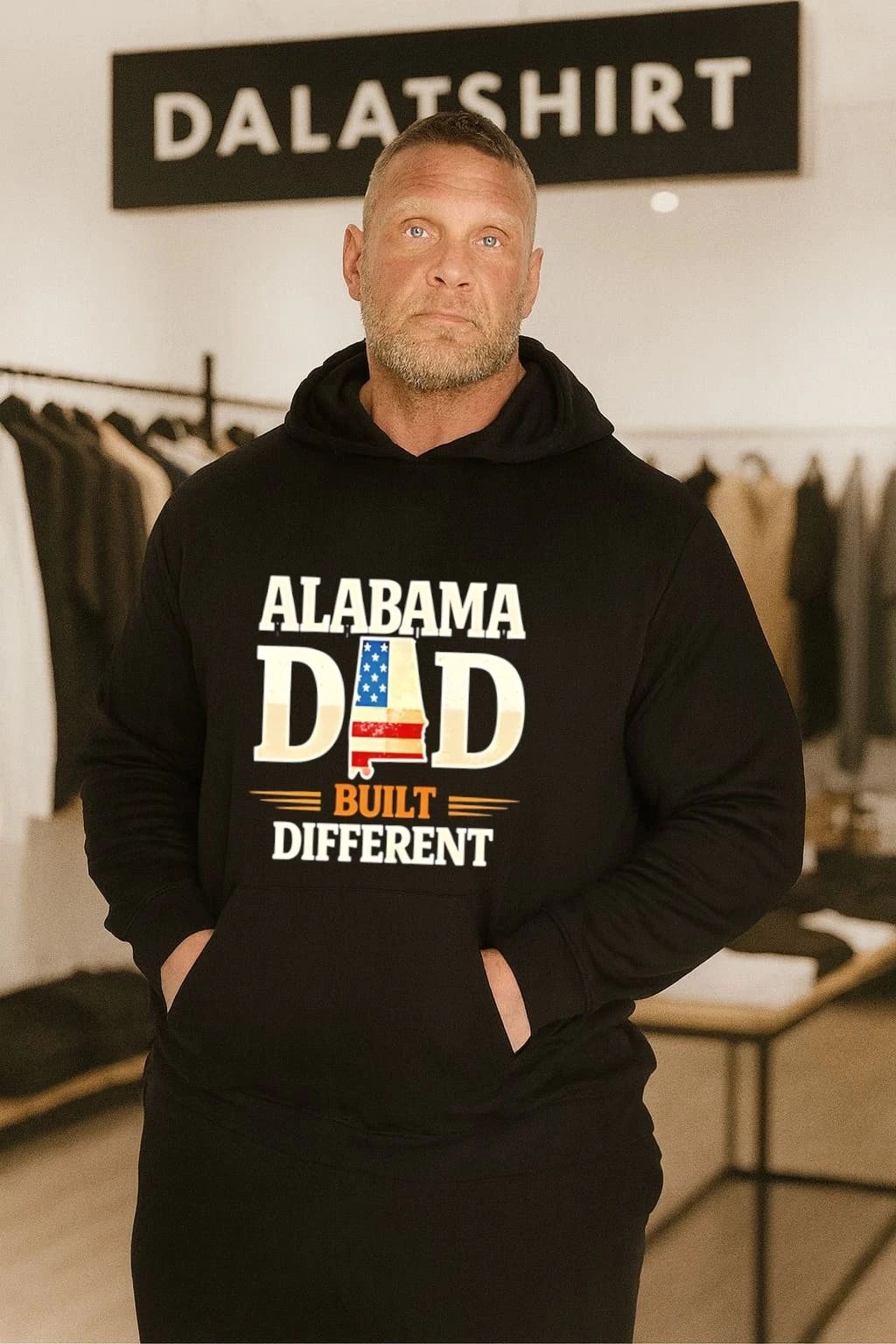 Alabama Dad Built Different Flag US Shape shirt