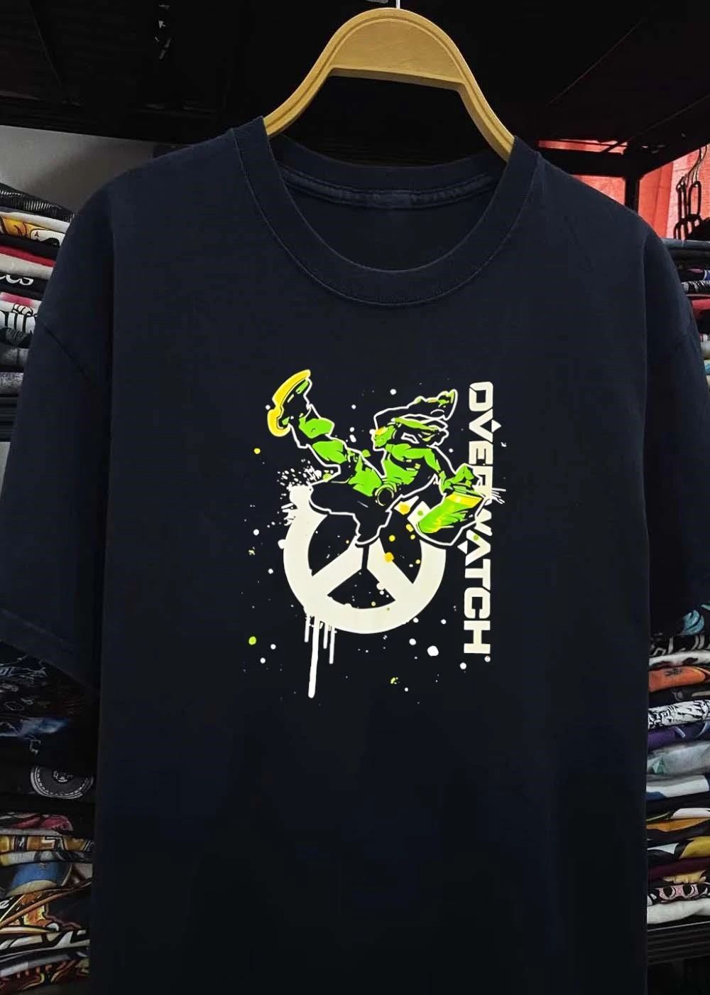 Overwatch Lucio Peace Sign Graffiti Splatter shirt