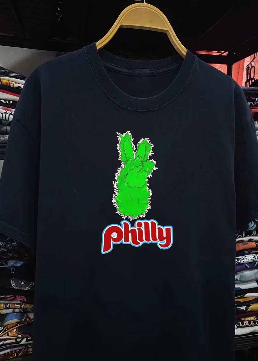 Grinch Hand Peace Sign Philly T-Shirt