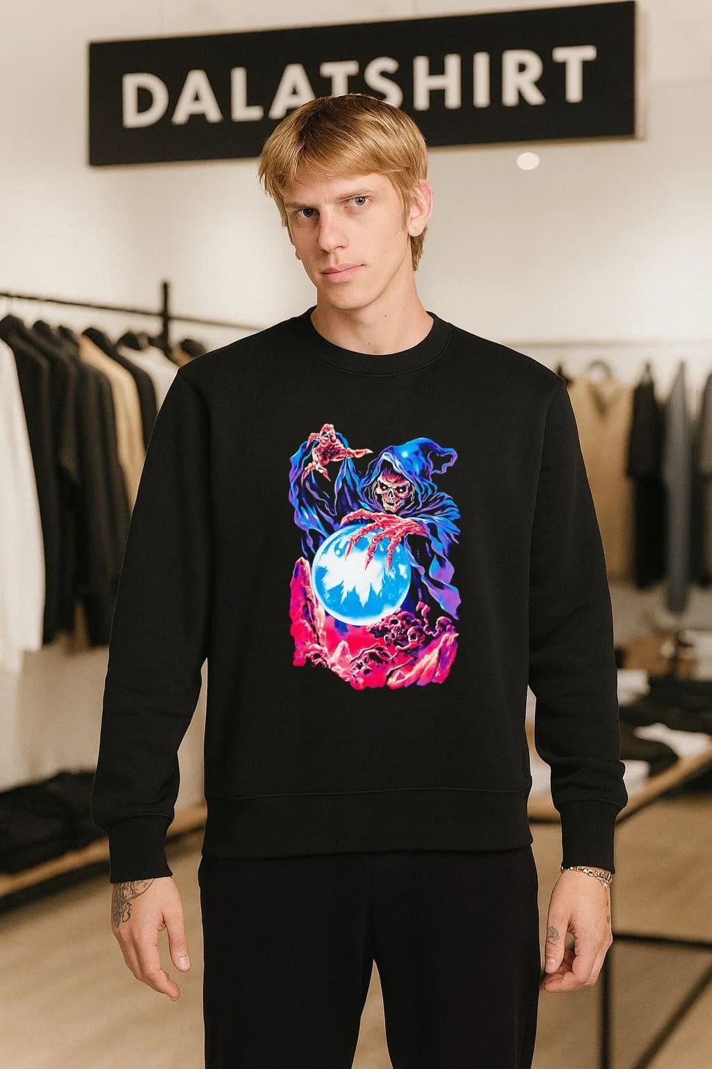 Grim Reaper Crystal Ball Skull shirt