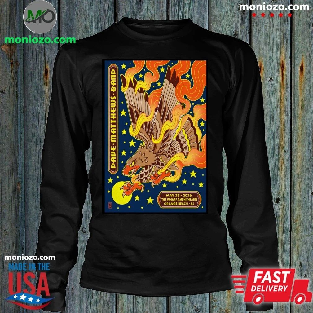 Original Dave Matthews Band The Wharf Amphitheater in Orange Beach, AL May 25 2026 Poster Shirt