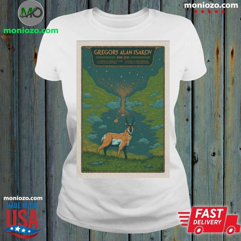 Original Gregory Alan Isakov 6 19 2026 Taos NM Poster Graphic T-Shirt