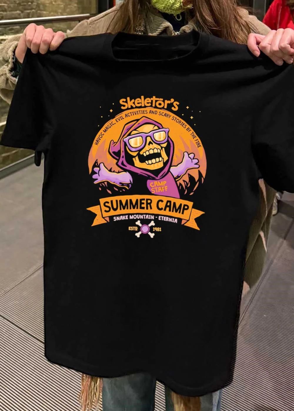 Skeletor’s Summer Camp Havoc Magic Evil Activities And Scary Stories By The Fire Camp Staff Snake Mountain Eternia Estd 1981 T-Shirt