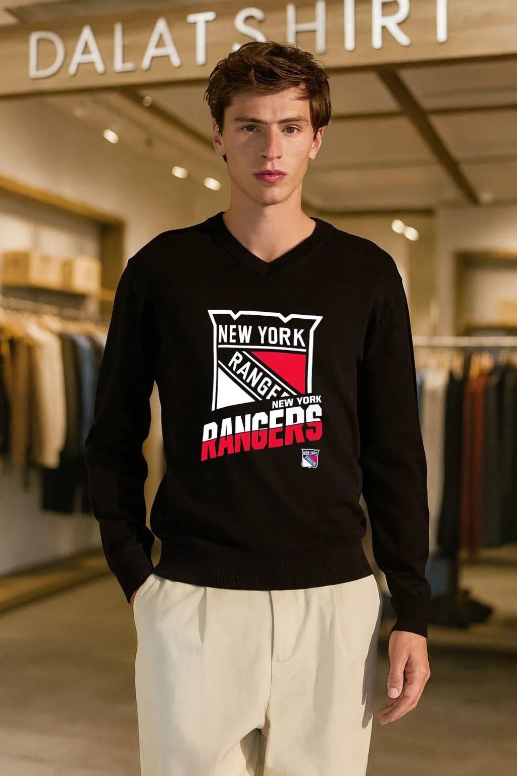 New York Rangers Shield Logo Classic Hockey Fan Graphic shirt
