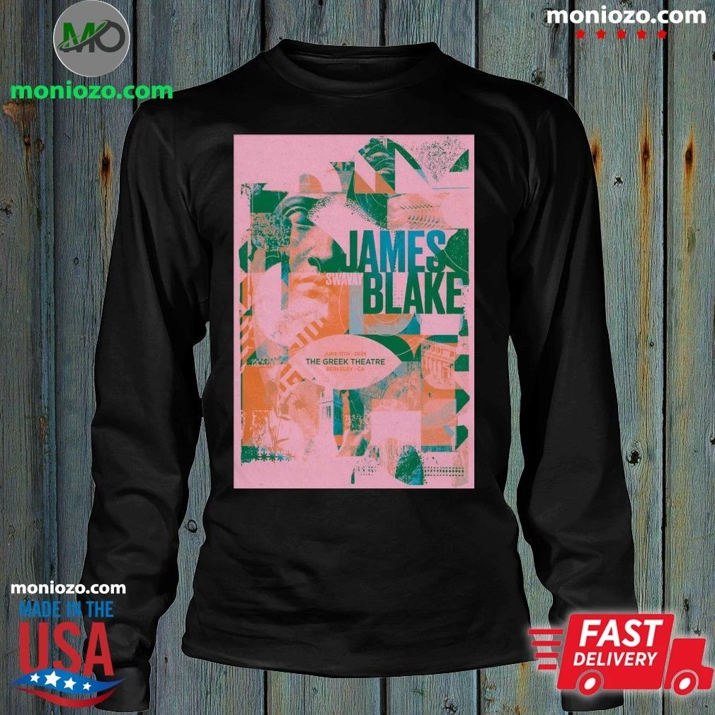 James Blake In Berkeley CA On June 11 2026 Tour Poster T-Shirt