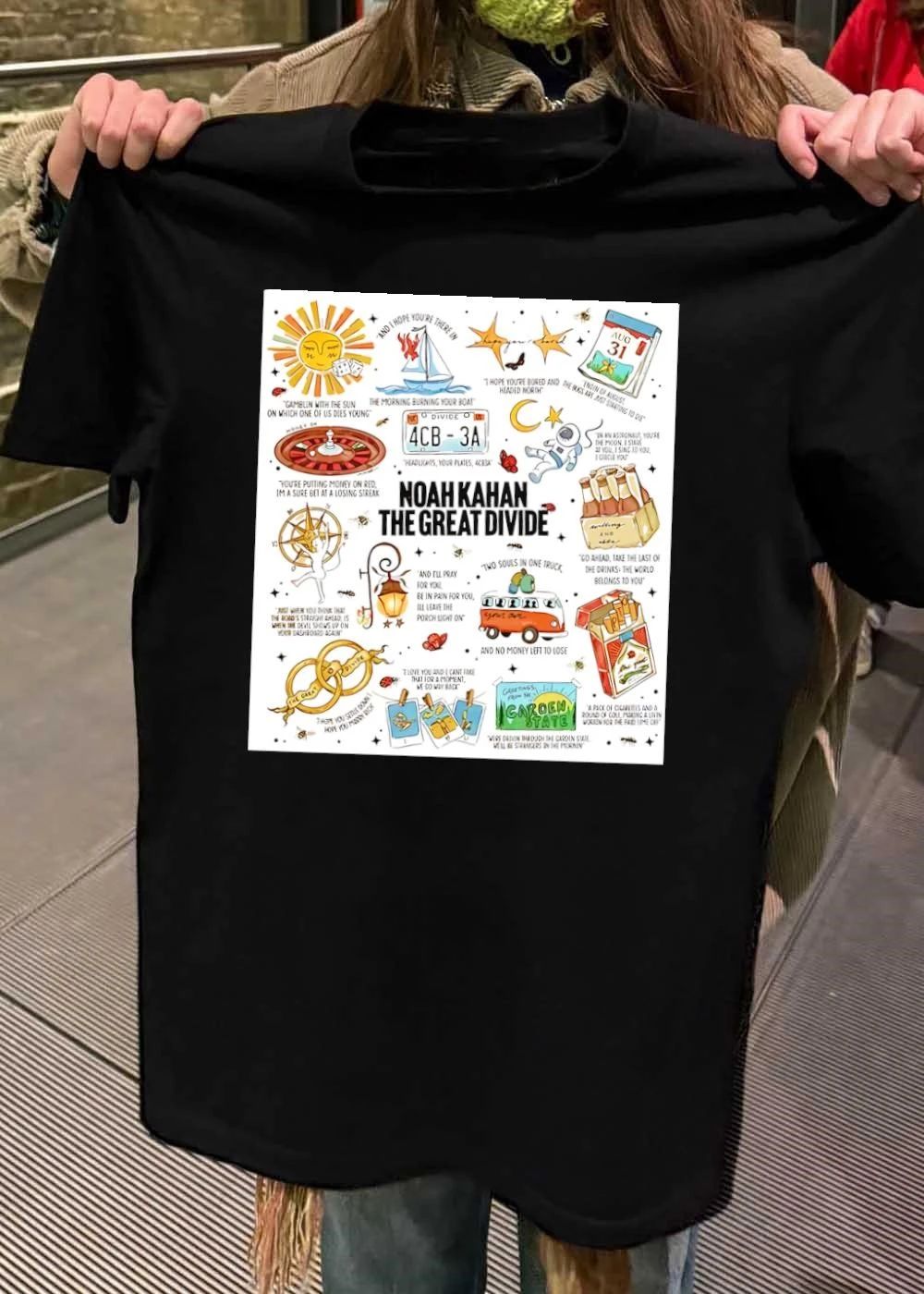 Noah Kahan The Great Divide Garden State Lyric Doodle shirt