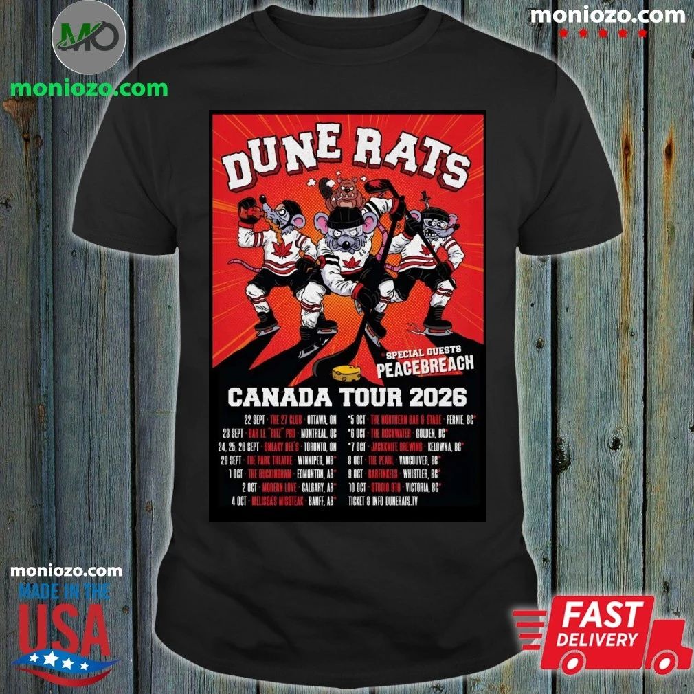 Original Dune Rats 2026 Canada Tour Poster Shirt