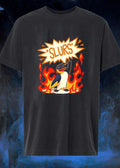 Slurs Angry Cartoon Penguin In Fire Comic Meme shirt