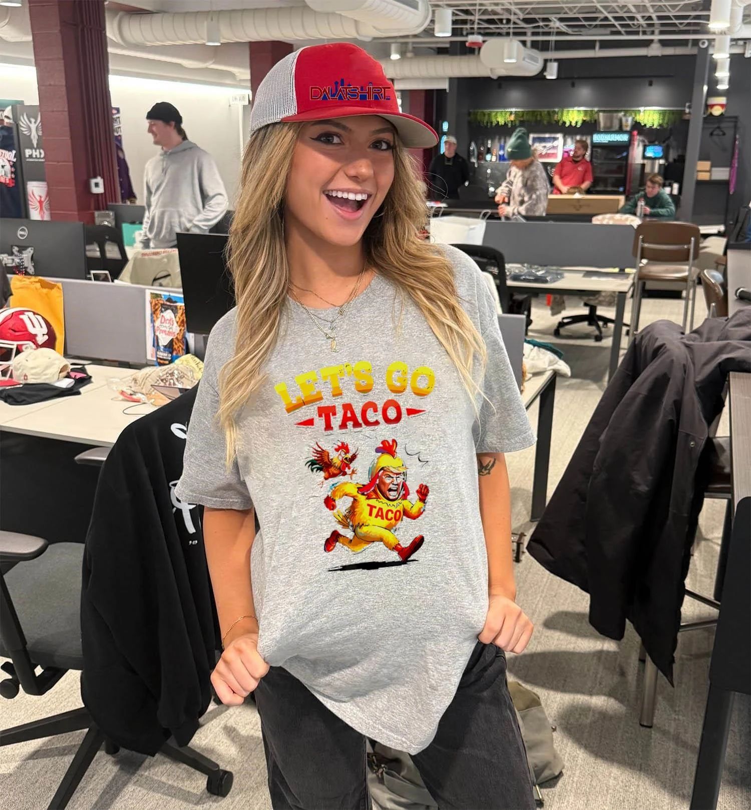 Funny Lets Go Taco Funny Trump Always Chickens Out shirt