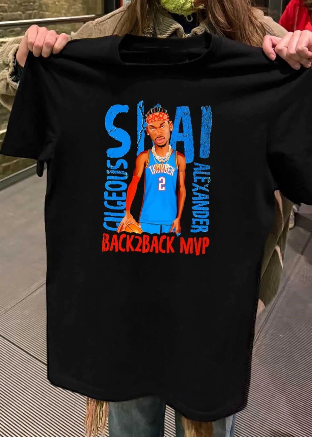 Shai Gilgeous Alexander Back 2 Back MVP Oklahoma City Basketball shirt