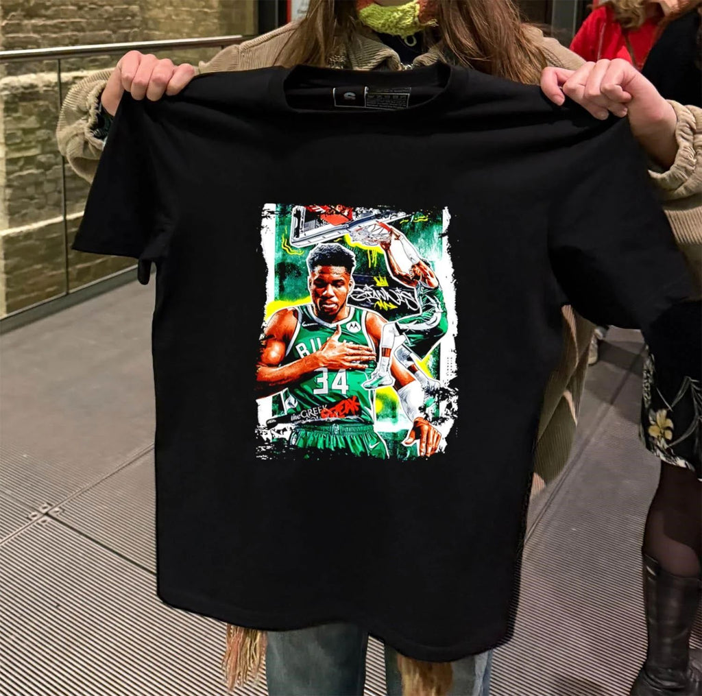 Giannis Antetokounmpo The Greek Freak Milwaukee Bucks 34 Graffiti Style shirt