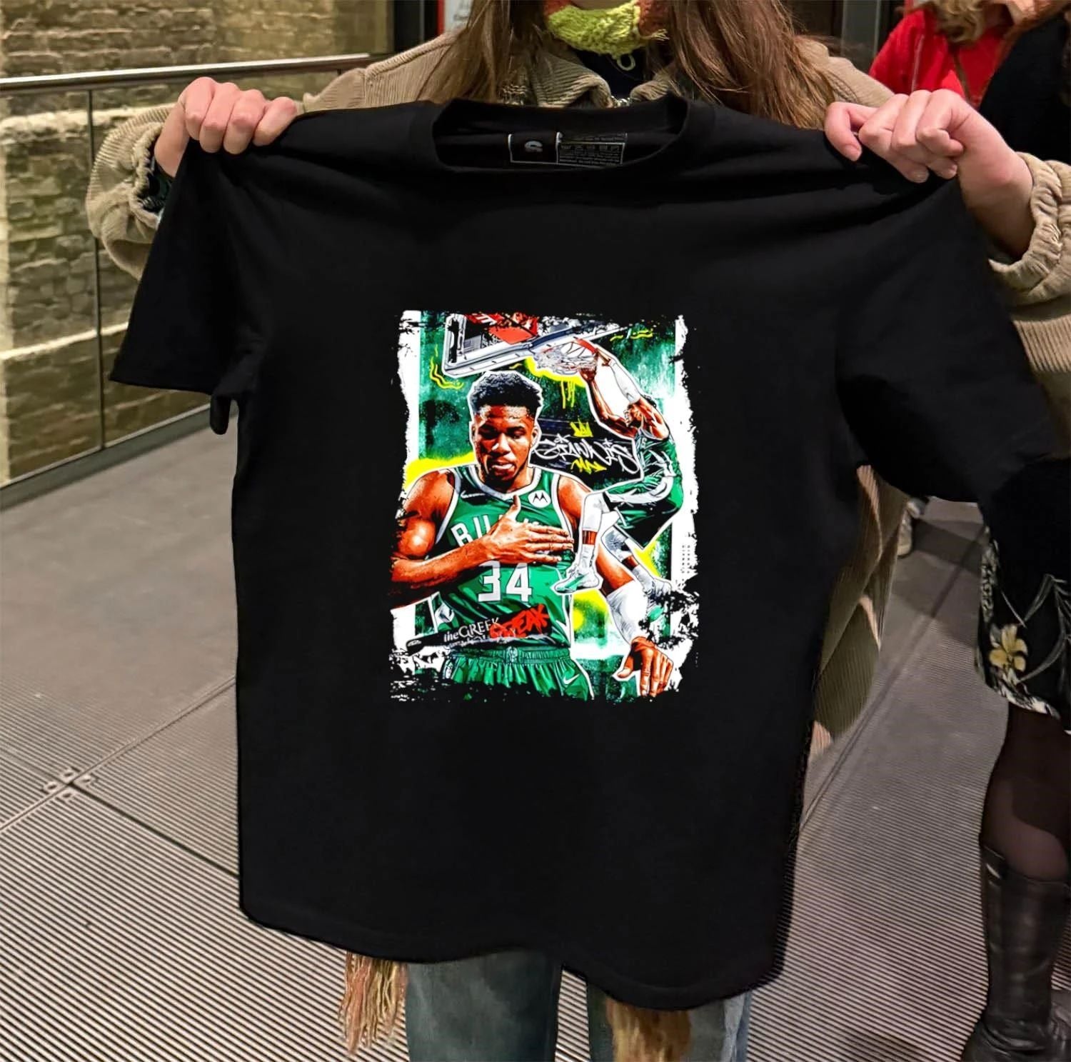 Giannis Antetokounmpo The Greek Freak Milwaukee Bucks 34 Graffiti Style shirt
