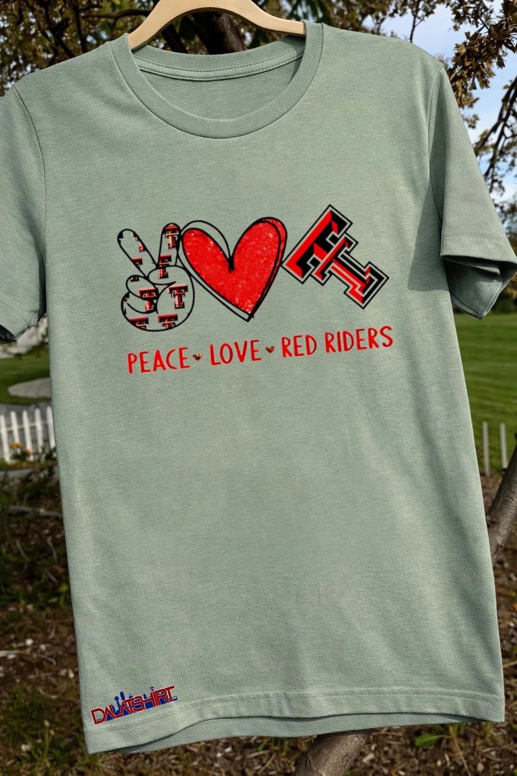 Peace love Texas tech red raiders shirt