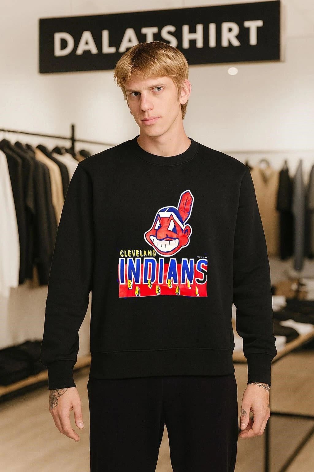 Cleveland Indians Baseball Chief Wahoo Vintage Logo Sportswear shirt