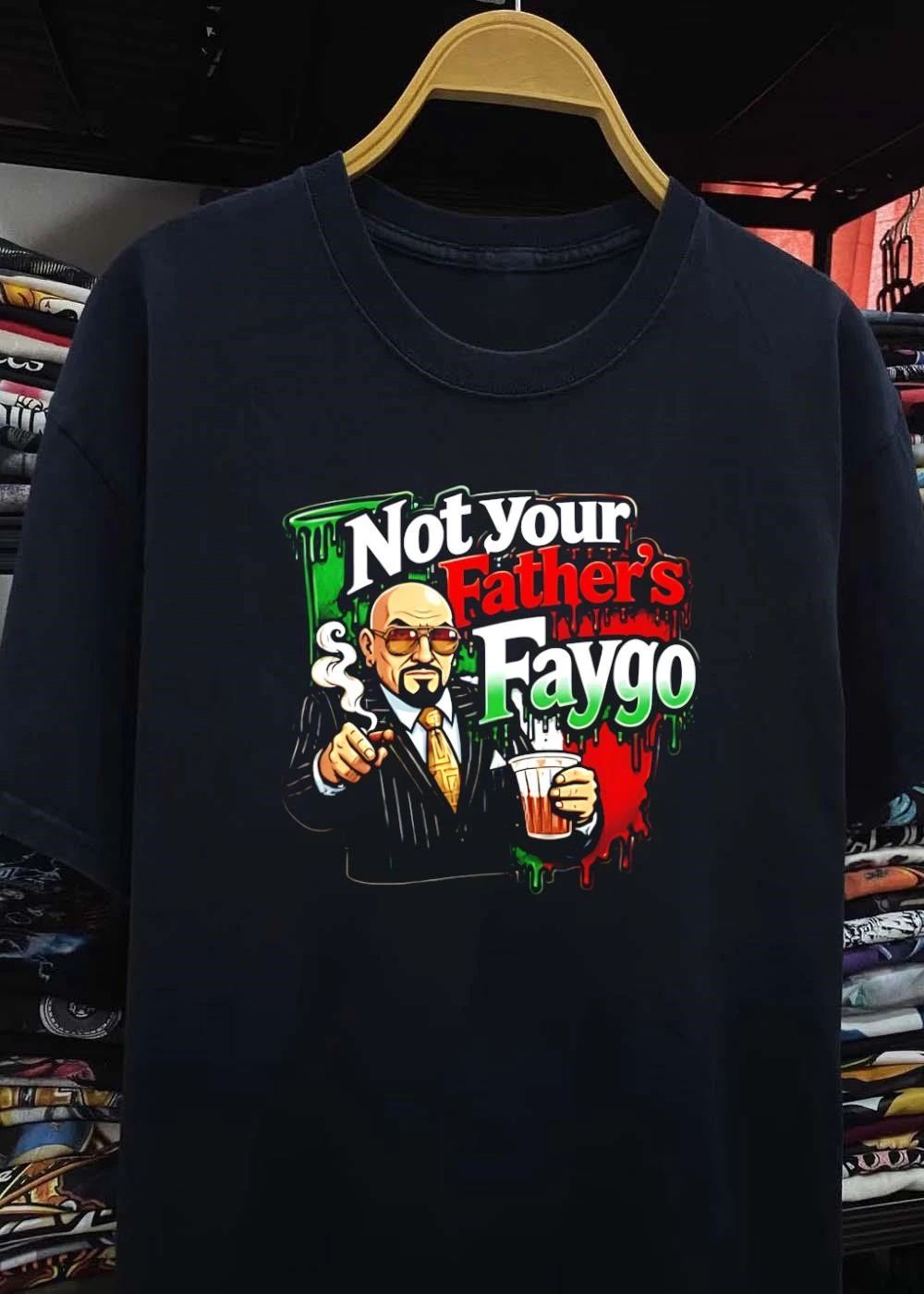 Not Your Father’s Faygo Mobster Pinstripe Suit Cigar Dripping Paint T-Shirt