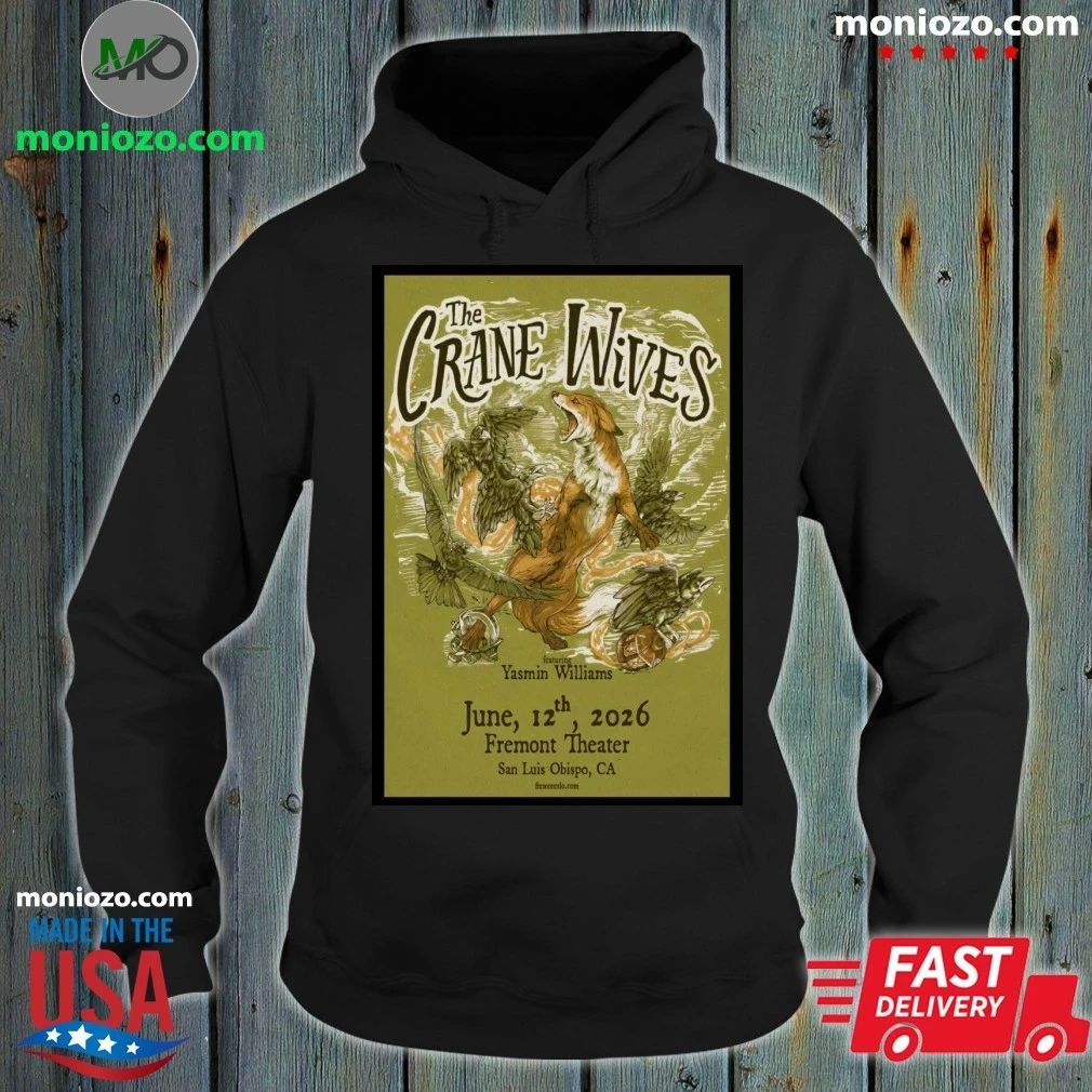 Original The Crane Wives Tour San Luis Obispo, CA June 12 2026 Poster T-Shirt