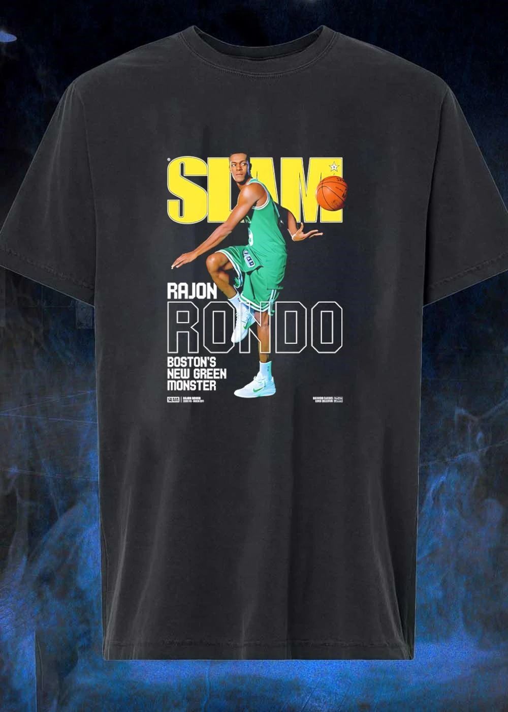 Slam Magazine Cover Rajon Rondo Boston New Green Monster shirt