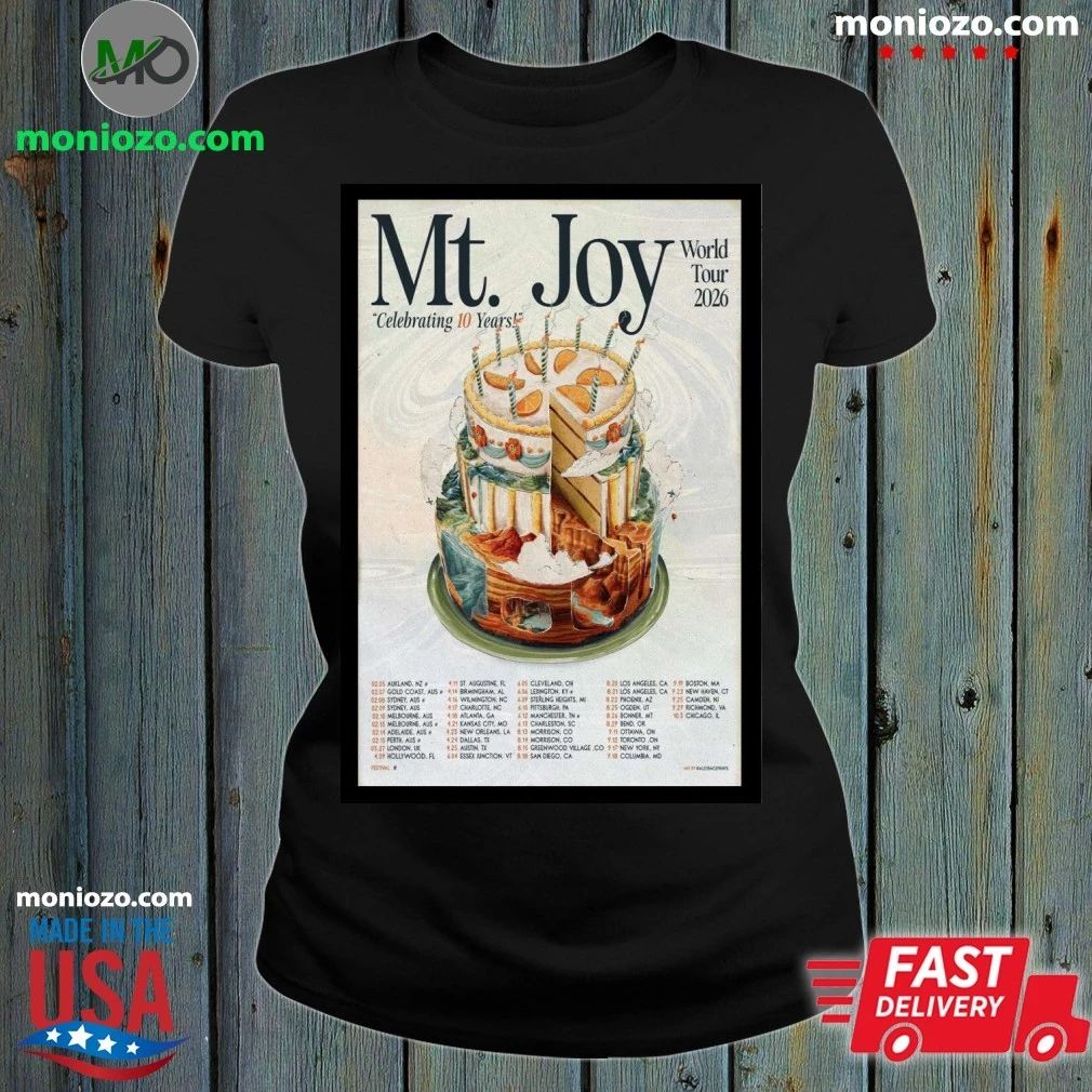 Original Mt Joy 2026 Celebrating 10 Years World Tour Poster Shirt