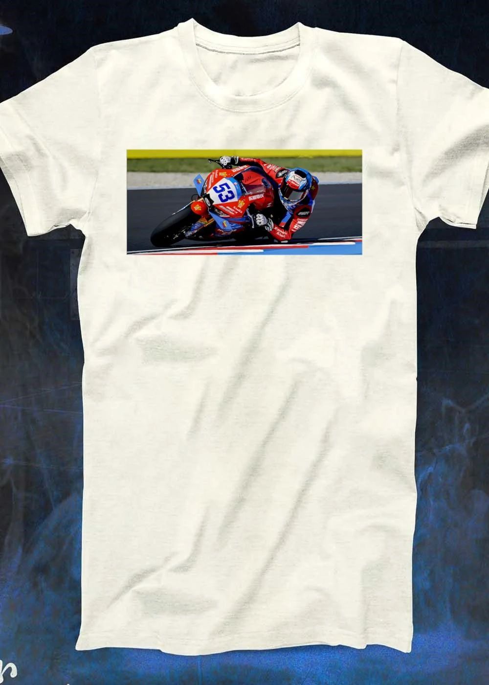 Number 53 Racing Motorcycle Bike On Track shirt