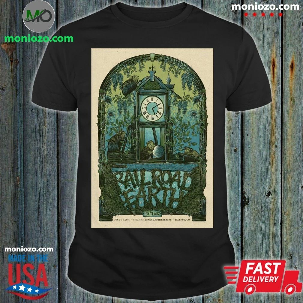 Railroad Earth Jun 5-6 2026 Mishawaka Amphitheatre in Bellvue CO Poster Shirt