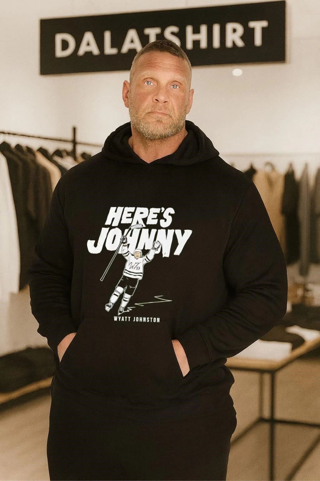 Here’s Johnny Wyatt Johnston Goal Celebration Hockey Player shirt