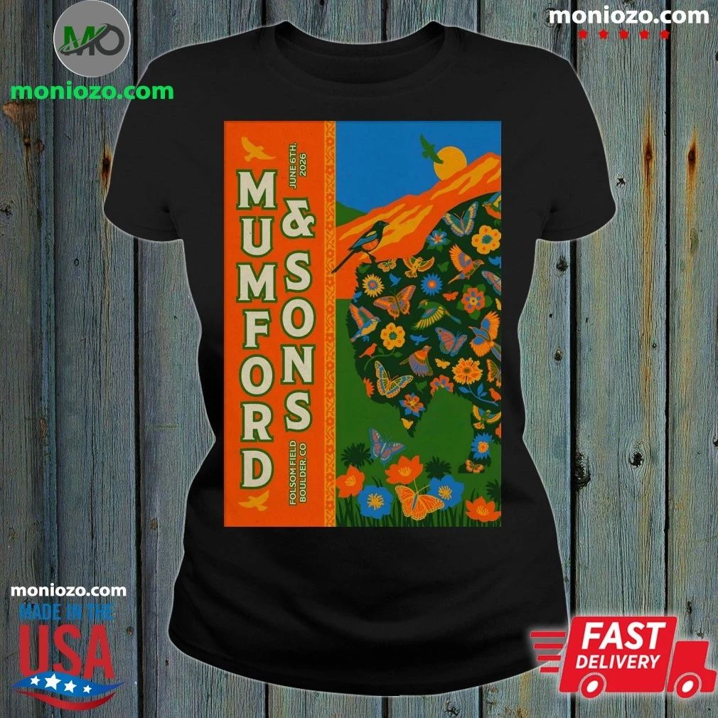 Original Mumford And Sons June 6 2026 Folsom Field in Boulder Colorado Poster T-Shirt