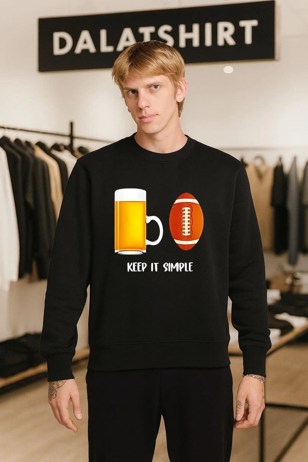 Beer Mug Football Keep It Simple shirt