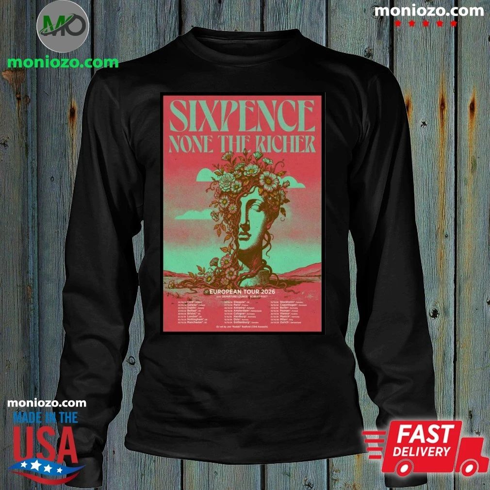 Poster Sixpence None The Richer Tour European 2026 Shirt