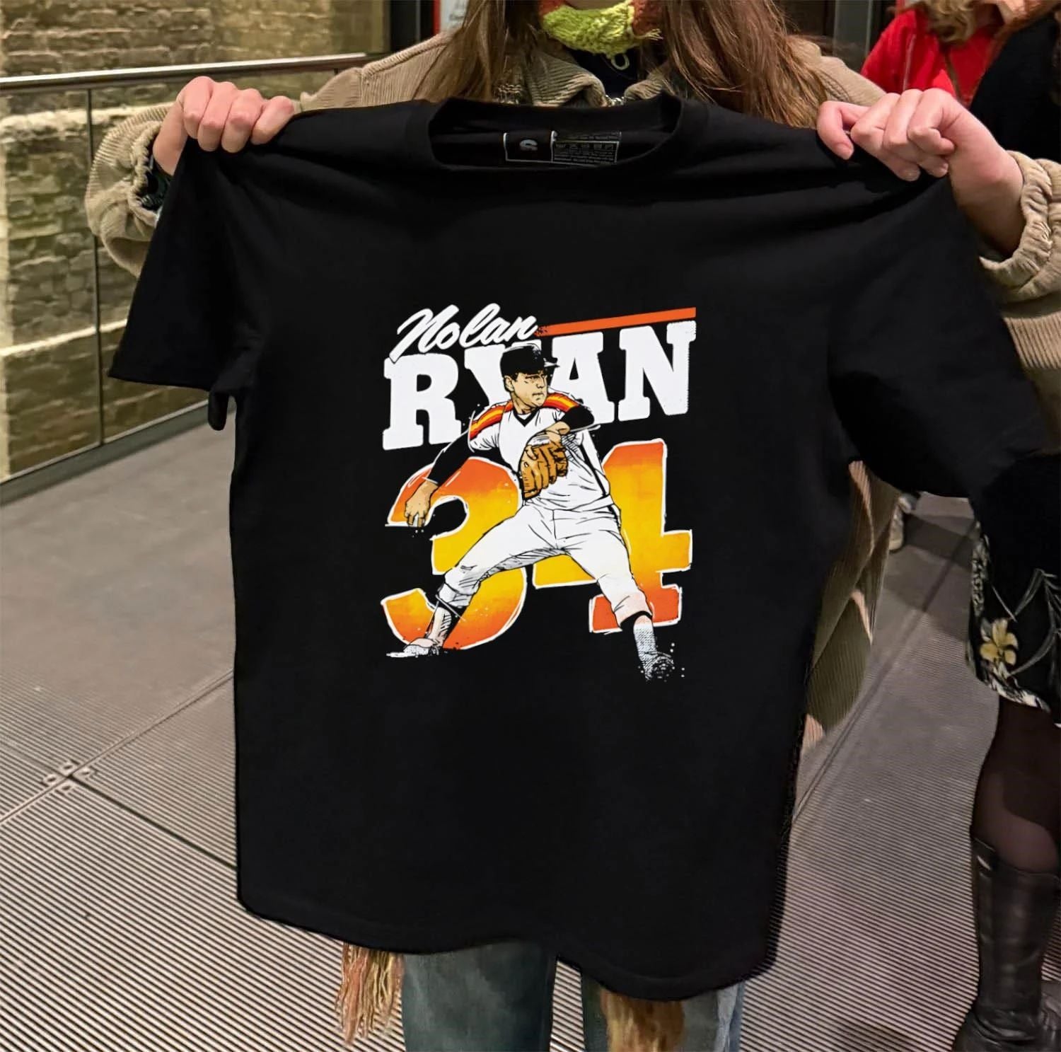 Nolan Ryan 34 Houston Retro player shirt