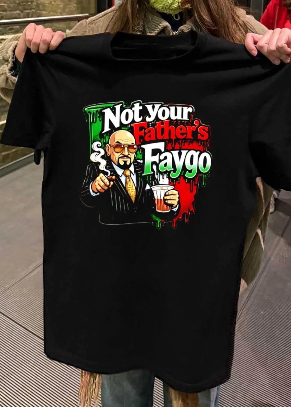 Not Your Father’s Faygo Mobster Pinstripe Suit Cigar Dripping Paint T-Shirt