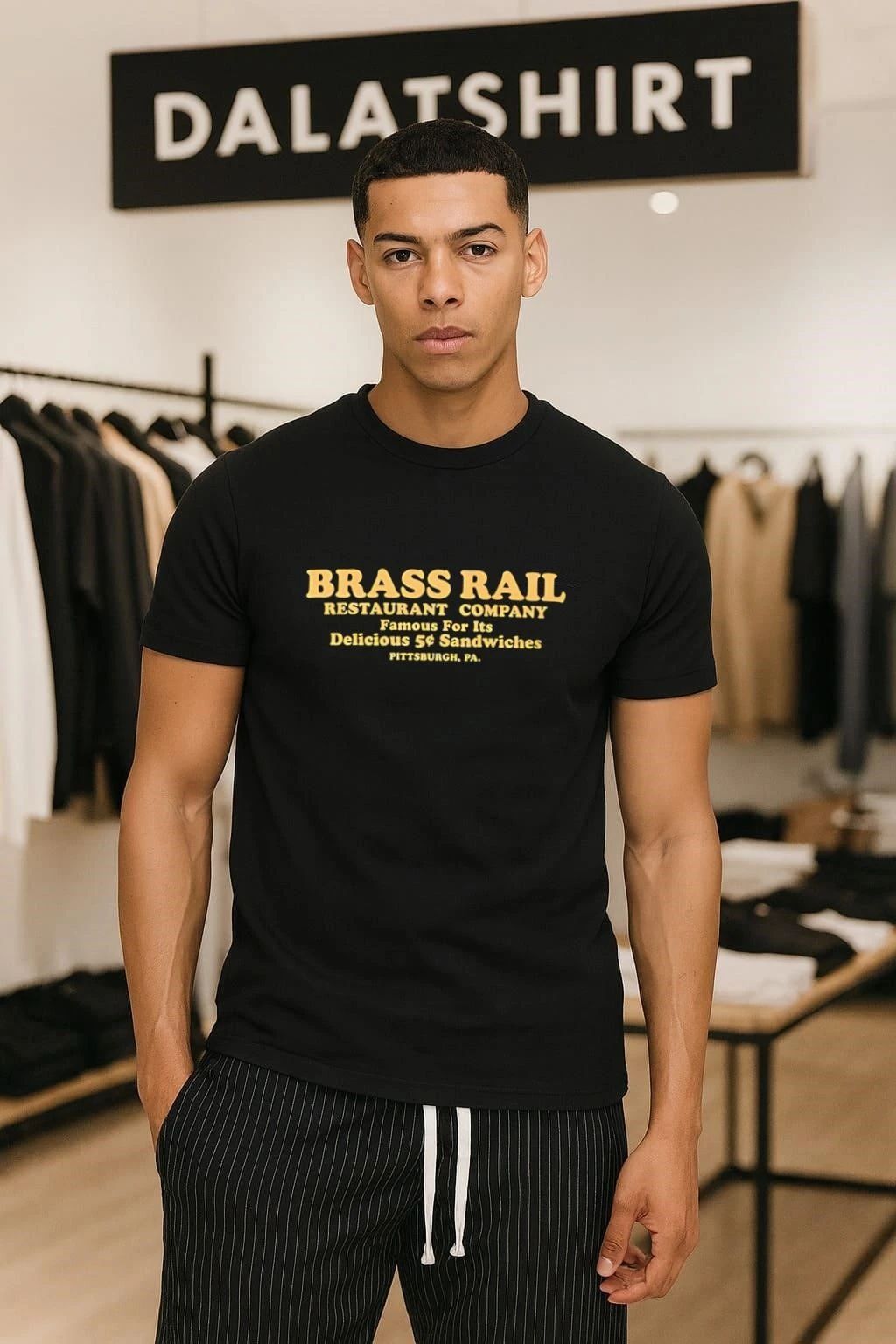 Brass Rail Restaurant Company Famous For Its Delicious 5c Sandwiches Pittsburgh shirt