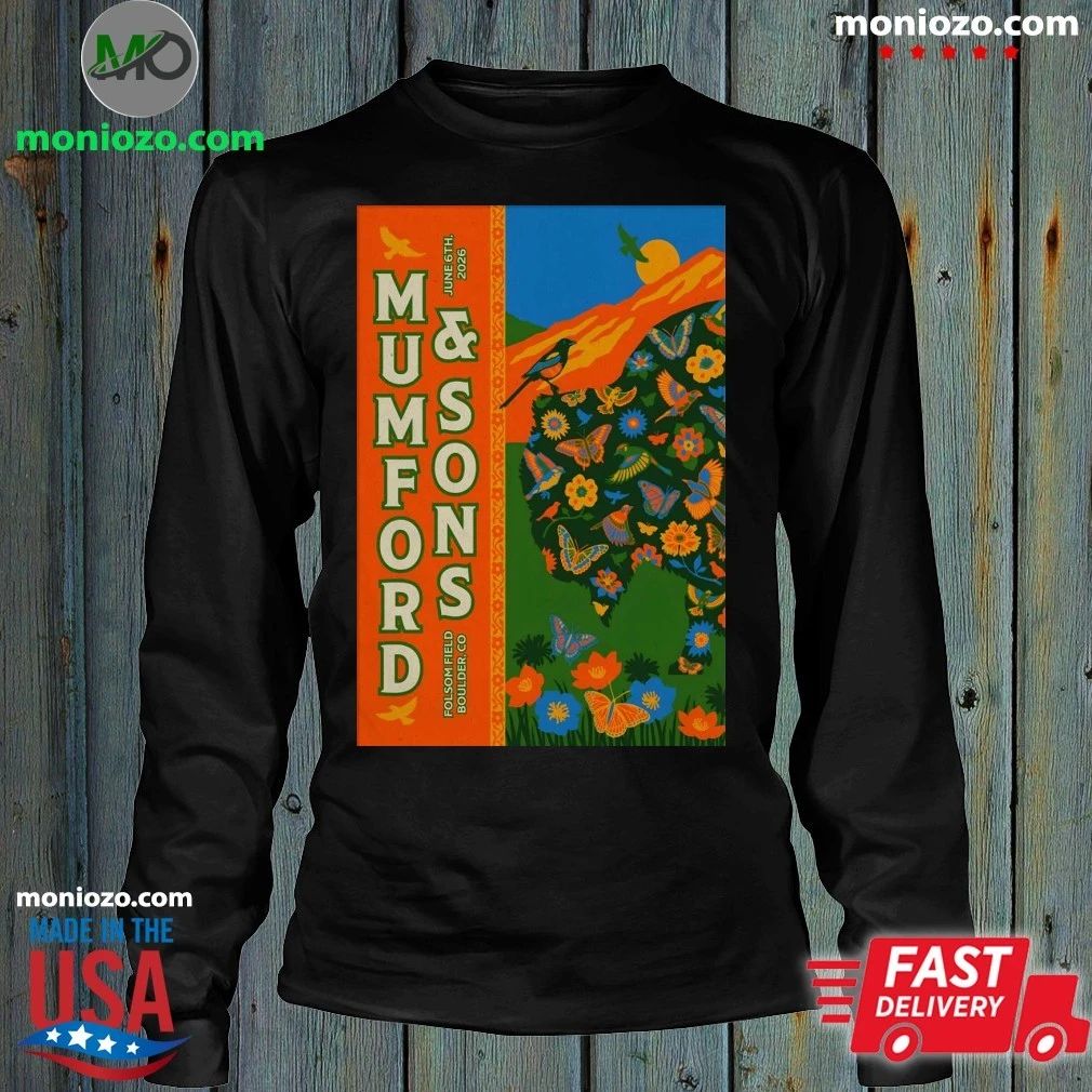 Original Mumford And Sons June 6 2026 Folsom Field in Boulder Colorado Poster T-Shirt