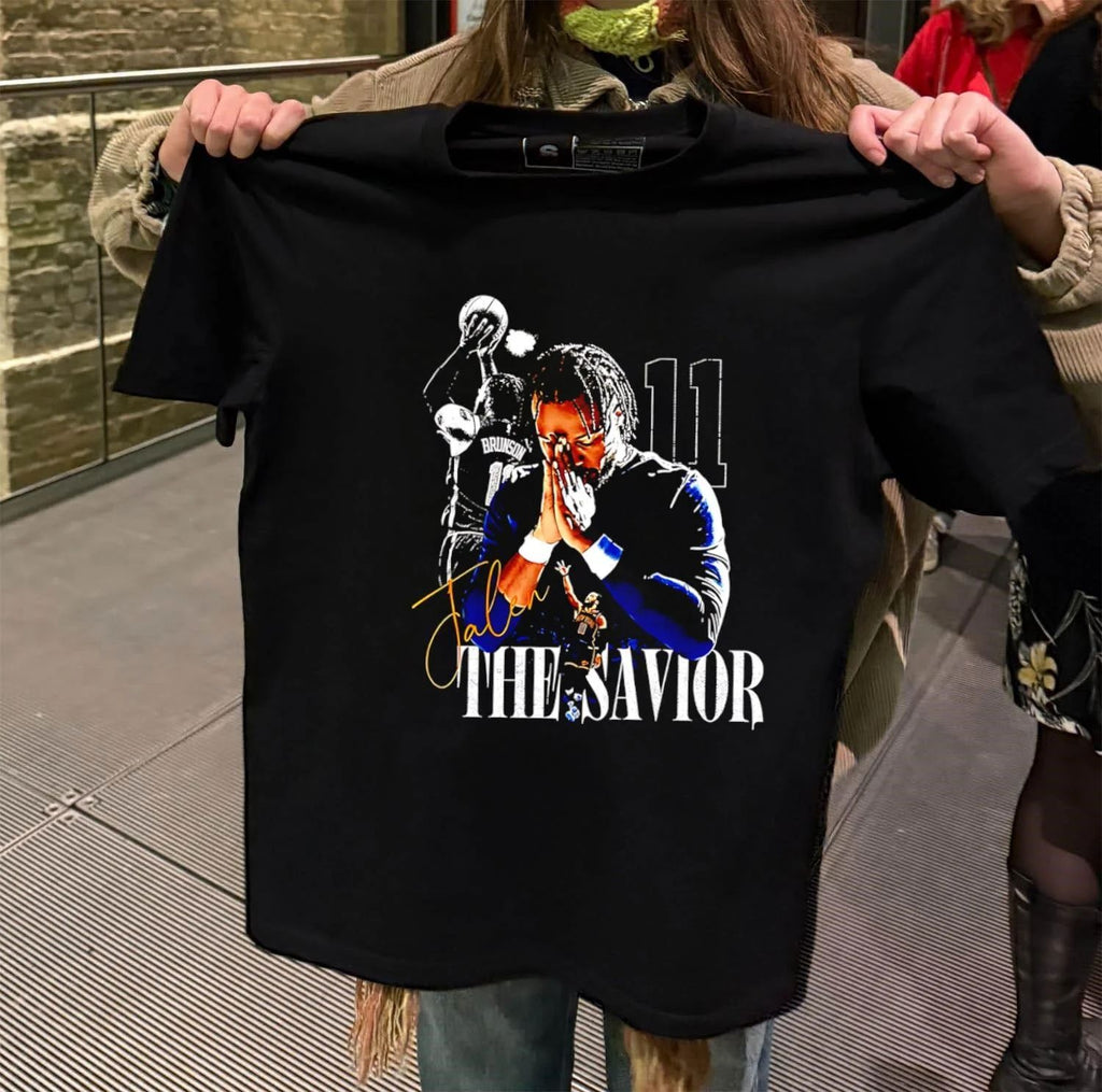 Jalen Brunson The Savior Number 11 New York Basketball shirt