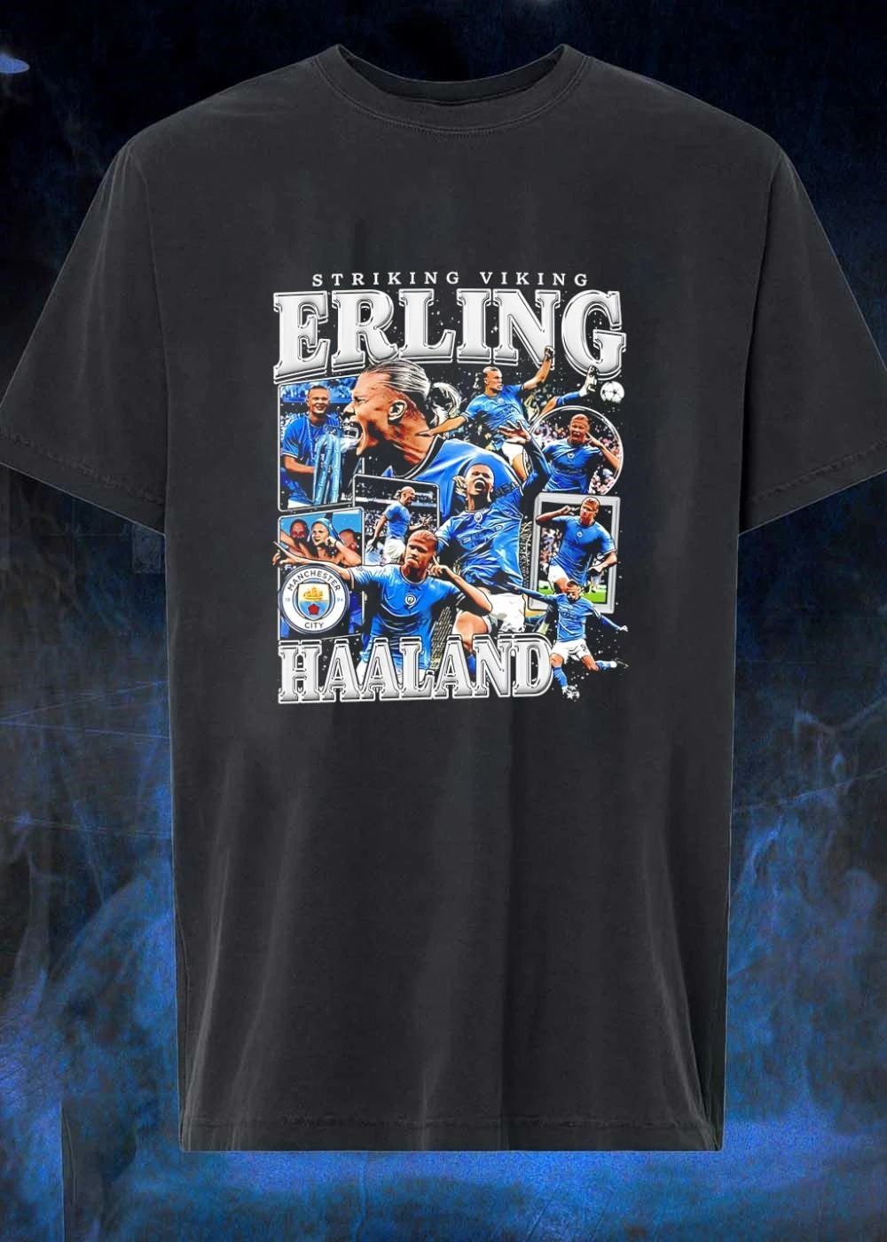 Erling Haaland Manchester City Striking Viking Celebration T-Shirt