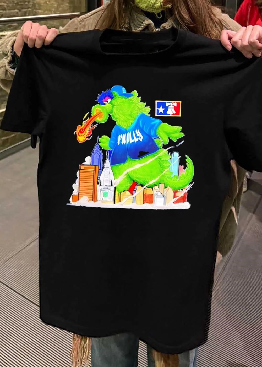 Philadelphia Phillies Phanatic mascot X Godzilla shirt