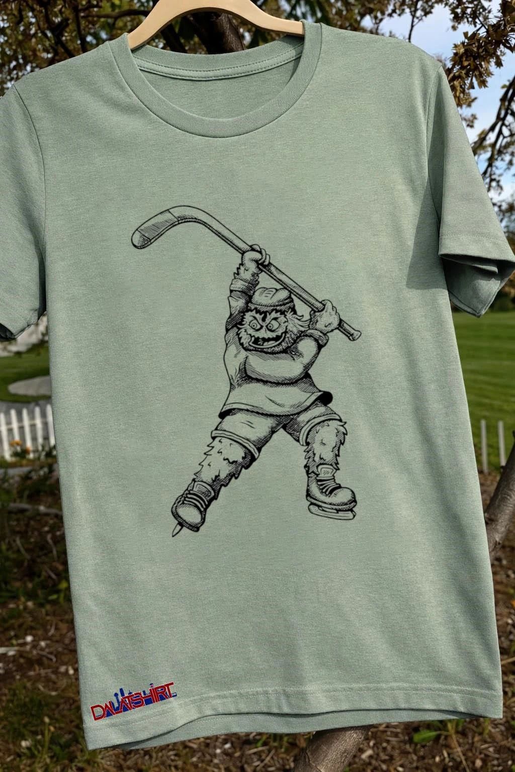 Gritty Philadelphia Hockey Player Monster Sketch Sport shirt