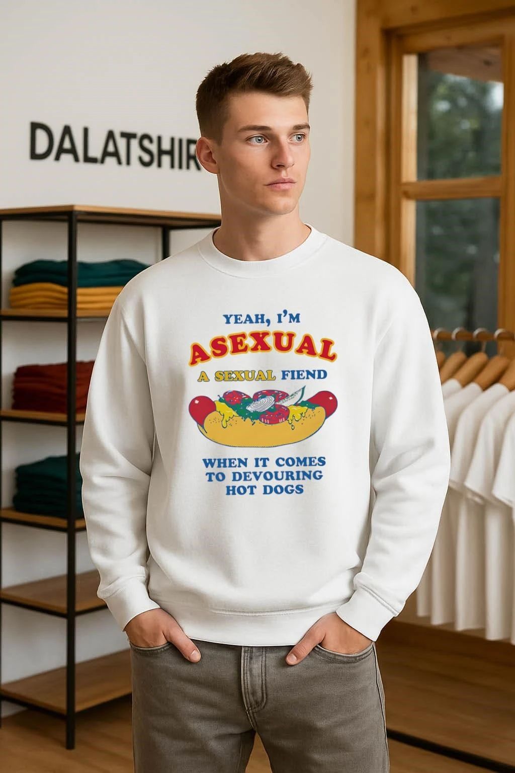 Yeah I’m Asexual A Sexual Fiend When It Comes To Devouring Hot Dogs shirt