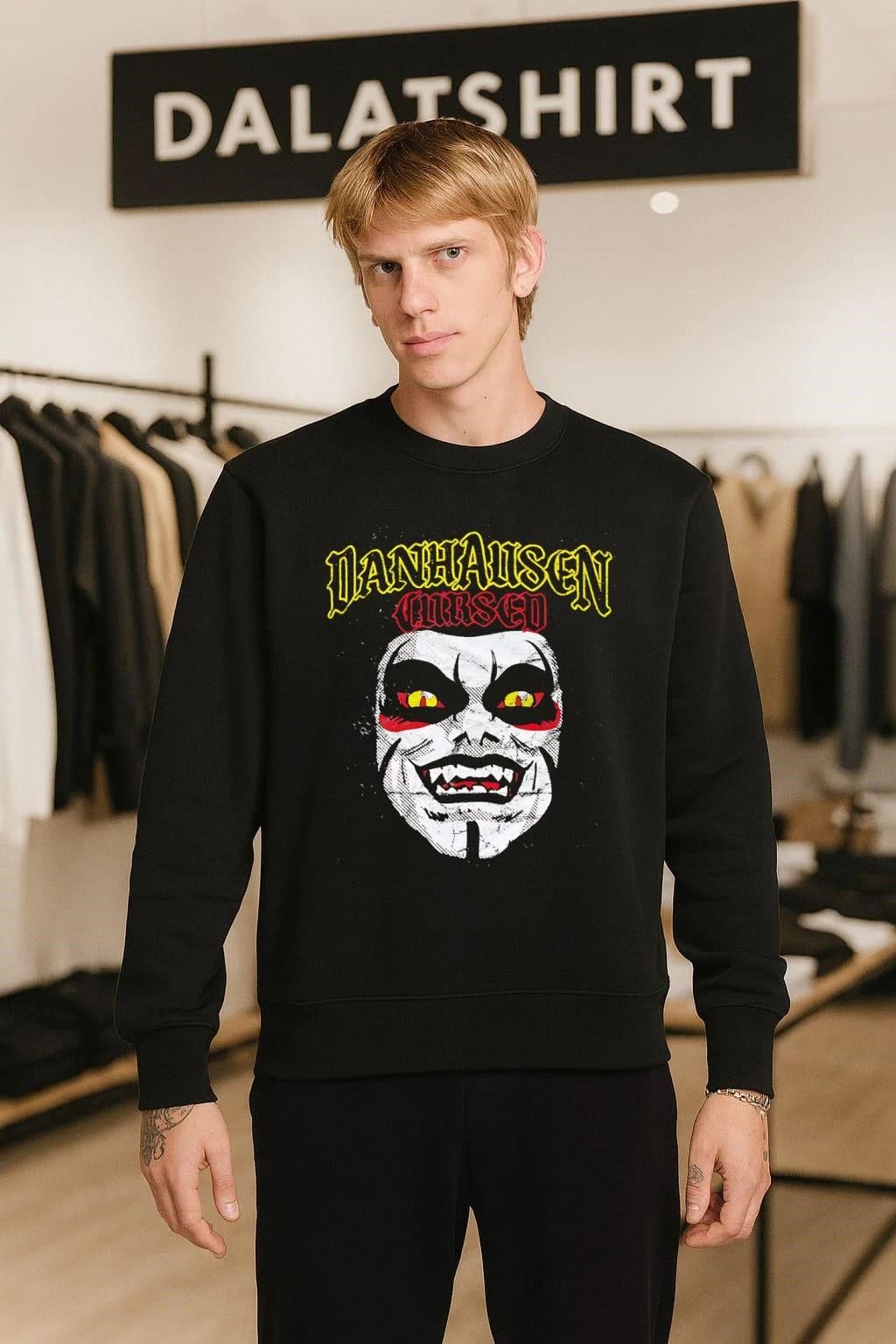 Danhausen Cursed! Mineral Wash Face shirt